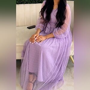 Elegant Purple Women's Dress